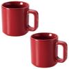 Staub Pair 200ml Mug Set Ceramic Pottery Microwave Safe Japanese Ceramic Mug Set "Mug Cherry" [Authorized Product] 40511-114