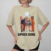 Унисекс Женская Футболка с Графическим Принтом Spice Girls Поп-Группа Тур Футболка Чистый Хлопок Футболки Одежда