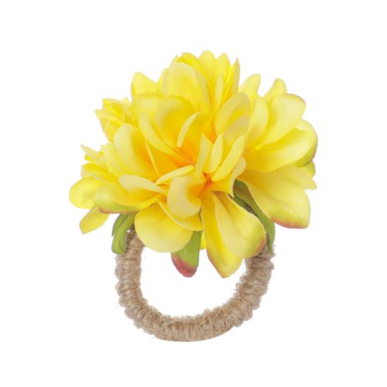 Кольцо для салфетки Ручная работа Искусственный цветок Декор Пряжка для салфетки Имитация цветов Листья Держатель для салфетки Украшение стола