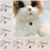 Artificial Pearls/Metal Rhinestones Cat Collar Decorative Pet Bling Princess Collar  for Puppy Cats