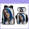 Рюкзак-ланчбокс-пенал Billie Eilish 20 л Нейлон Повседневный