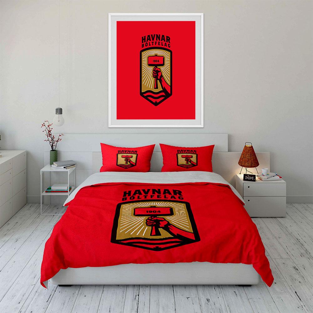 Hammer Emblem with 1904 Red Bedding Duvet Cover Set Duvet Cover Pillowcases (1*Duvet Cover 2*Pillowcases, without duvet insert)