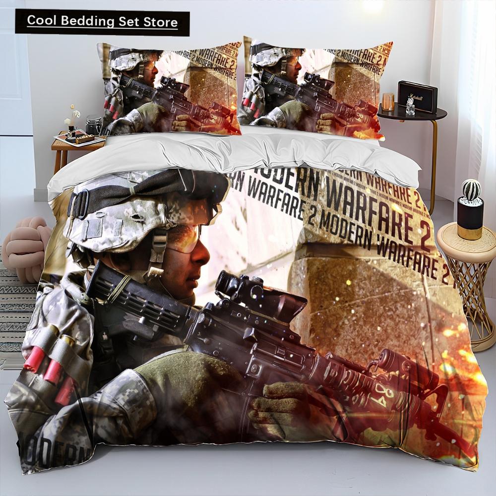 3DPrinting Game Call of Duty Одеяло Постельное белье, Пододеяльник Постельное белье Одеяло Чехол Наволочка, King Queen Size Постельное белье Детский