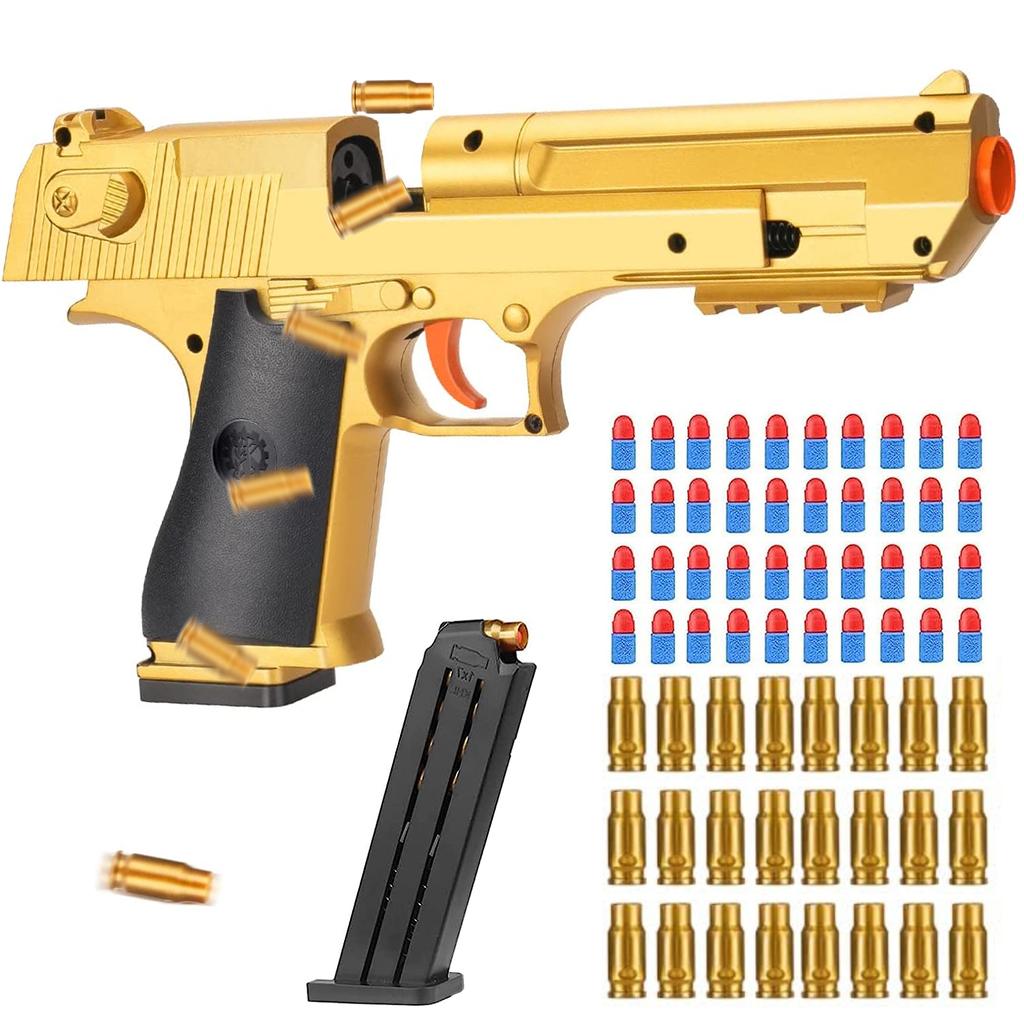 Shell Ejection Soft Bullets Pistol Toy Gun For Boys Girls Shooting Games Birthday Gift Age 5+