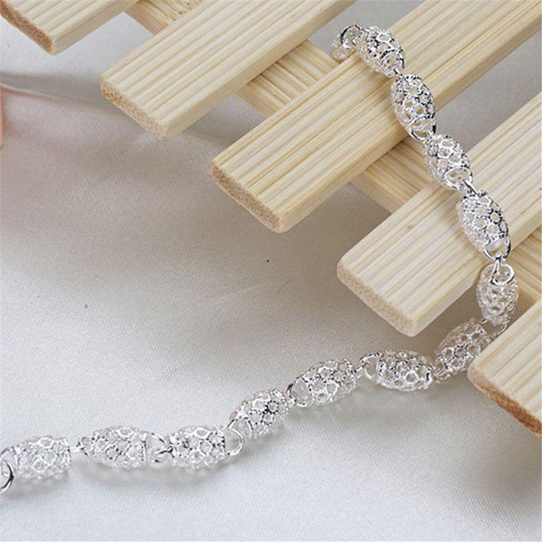 Women Fashion Simple Silver Bracelet Cuff Bracelet Gift