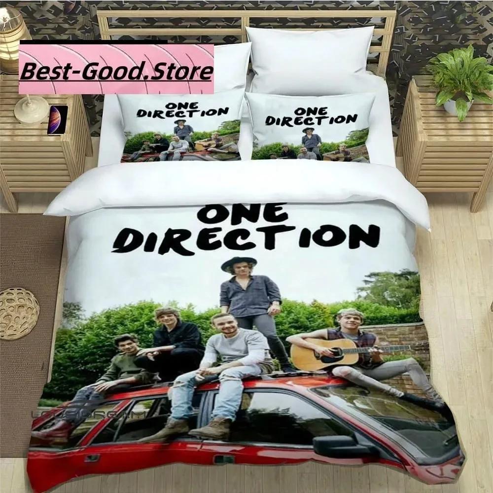 O-ONE Музыкальная группа D-Direction Комплект постельного белья Печатный комплект для кровати с наволочкой Покрывало для кровати Мягкое Односпальный Двуспальный Queen Super King Размер