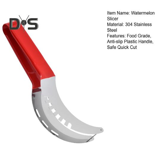 Слайсер для арбуза пищевой класс 304, противоскользящая пластиковая ручка, безопасная быстрая нарезка, резак для фруктов и дыни, режущий инструмент для нарезки, кухонные гаджеты