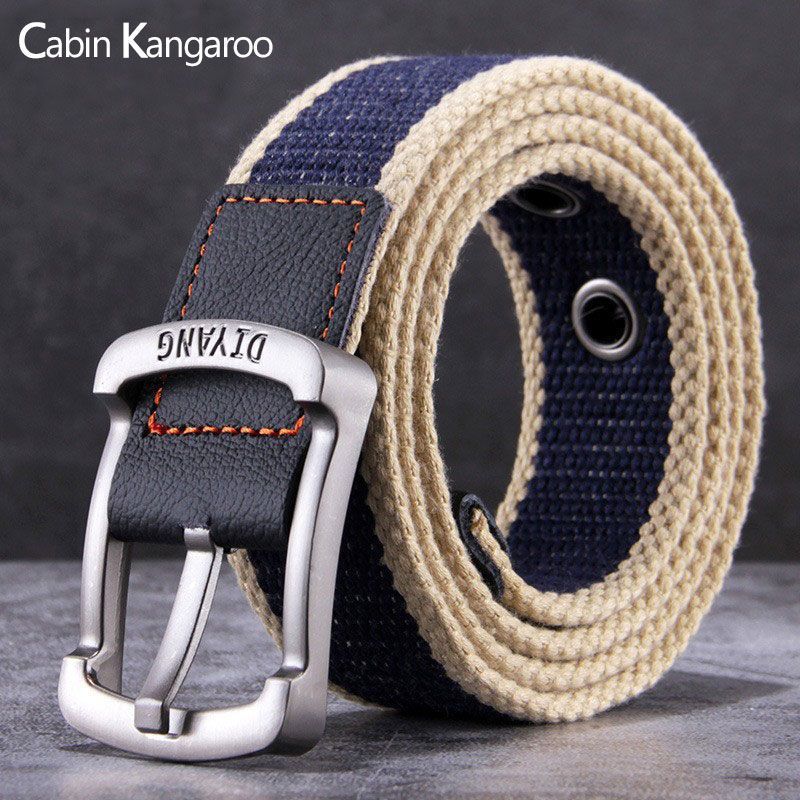 Canvas Belt Men'S Belt Casual Canvas Belt Casual Business Cowhide Pin Buckle Men'S Canvas Belt