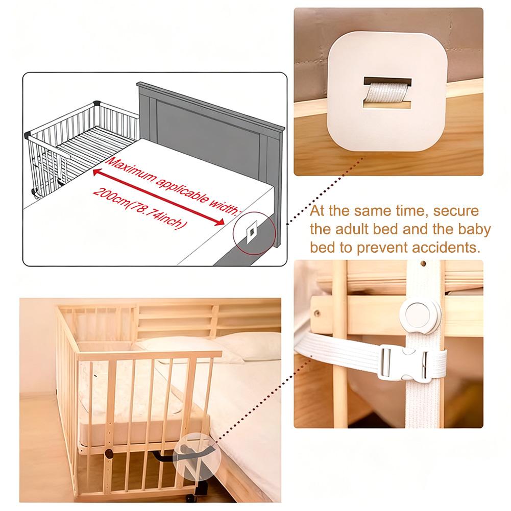 Fixing Band Connector Strap Cribs Splicing Bed Fixing Belt Children's Bed Anti-Mobile Strap Safety Belt Baby Bed Anti-Fall Strap