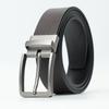 Новый мужской пояс из воловьей кожи с вращающейся пряжкой для мужчин с модным деловым кожаным ремнем, повседневным простым джинсовым ремнем для мужчин