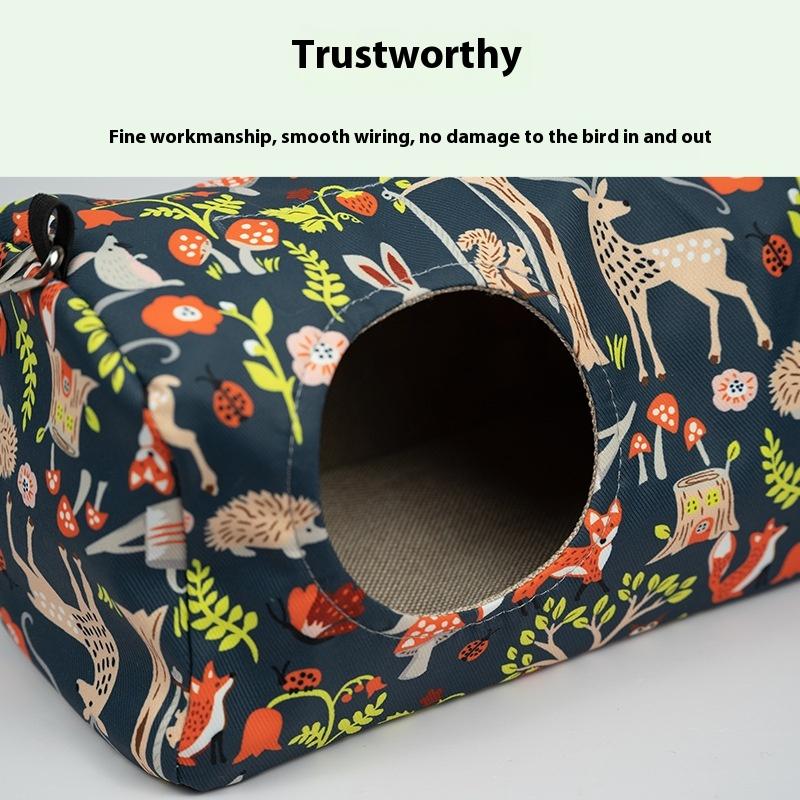Весна/лето Птичий гамак Гнездо попугая Домик для птиц Спальное гнездо Цилиндрическое гнездо для птиц