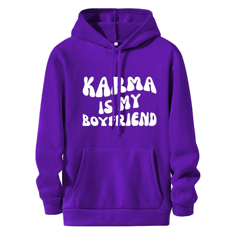 Karma Is My Boyfriend Hoodie Midnights Inspired Hooded Sweatshirt Meet Me At Midnight Lyric Hodoies Kawaii Harajuku Tops