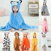 Toddler Baby Boys Girls Cute Cartoon Plush Receiving Blanket Cloak Wrap Bathrobe