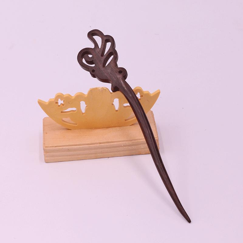 Hair Clasp Ladies Gift Wooden Vintage Ebony Accessories Guajacwood Hairpin
