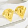 Retro Style Jewelry, Personality Exaggerated Face Expression Design Earrings Versatile High-end Stud Earrings Women