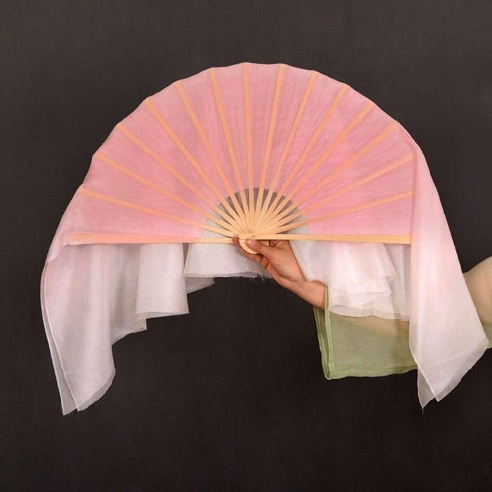 Длинные Имитационные Парные Танцевальные Веера Янко из Бамбука 31см Бамбуковый Ручной Окрашенный Взрослый Веер Ребенок Женщина