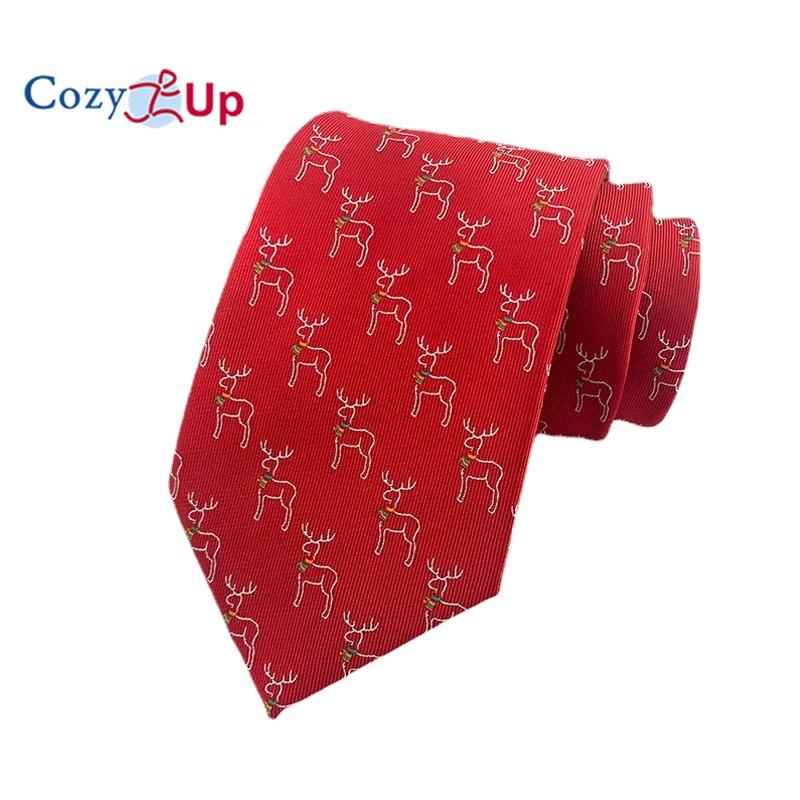 Men Christmas Tie Woven Classic Necktie Formal Tie for Wedding Christmas Gift