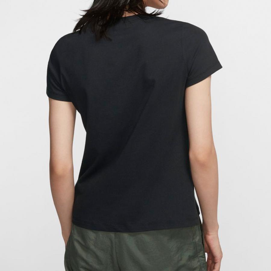 Nike Short Sleeve Crew Neck T-Shirt Women Tops Black CJ7915-010