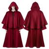 Halloween Cape Medieval Robe Cape Wizard Guide Grim Reaper Long Sleeve Coat