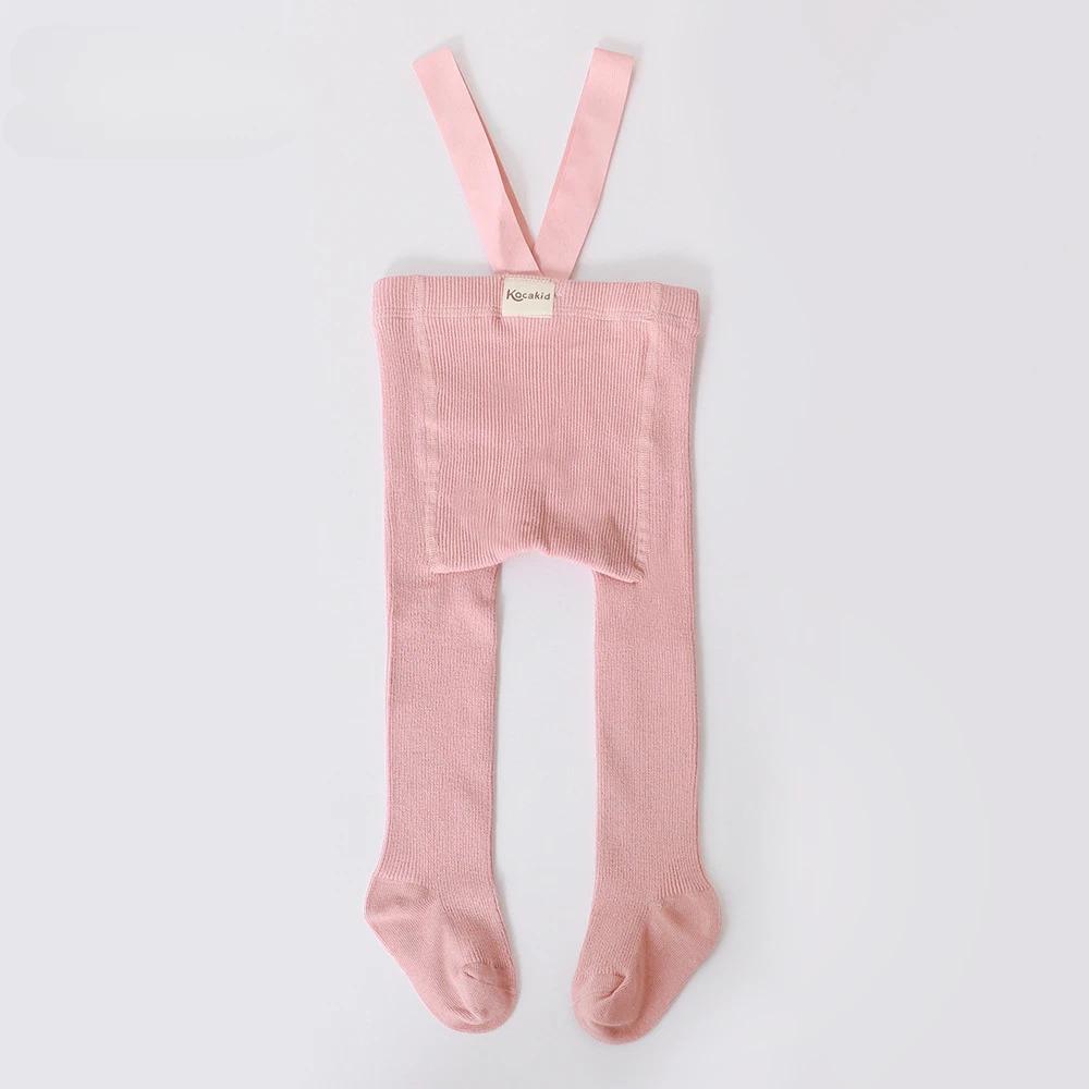 Baby Girl Boy Stocking 0-3Y Infant Toddler Knit Tights Newborn Suspender Tights Pantyhose Solid High Waist Overall Legging