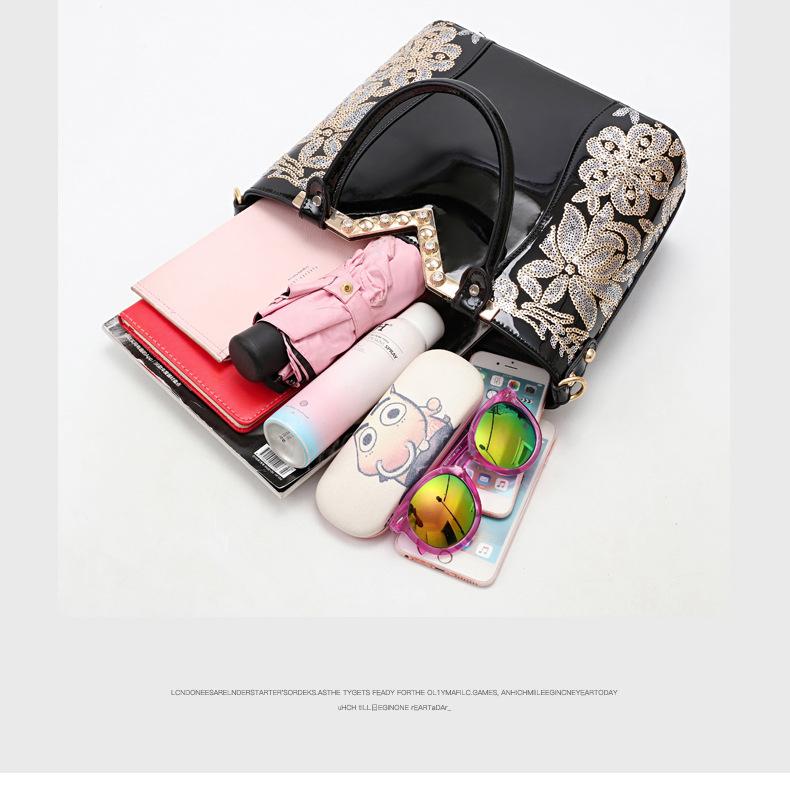 Женская сумка Элегантная яркая кожаная сумка большой емкости Модная сумка через плечо Сумка через плечо