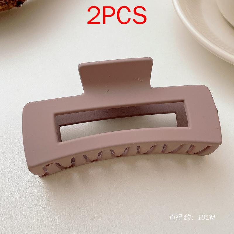 2 шт., комплект головных уборов премиум-класса, новые женские модные зажимы для волос, кофейные, черные, акриловые, большие заколки для волос, зажим для женщин, заколка, аксессуары для волос