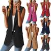 Spring/Summer Polo Collar Suit Vest Women's Style Commuter Sleeveless Cardigan Tank Top Women