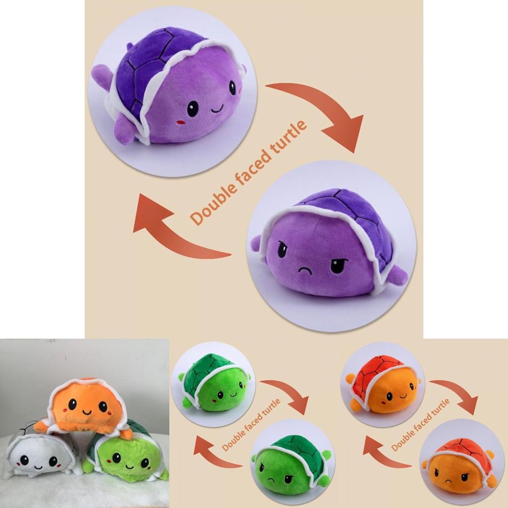 Comfortable And Safe Reversible Turtle Plush Toy Perfect For Kids' Playtime