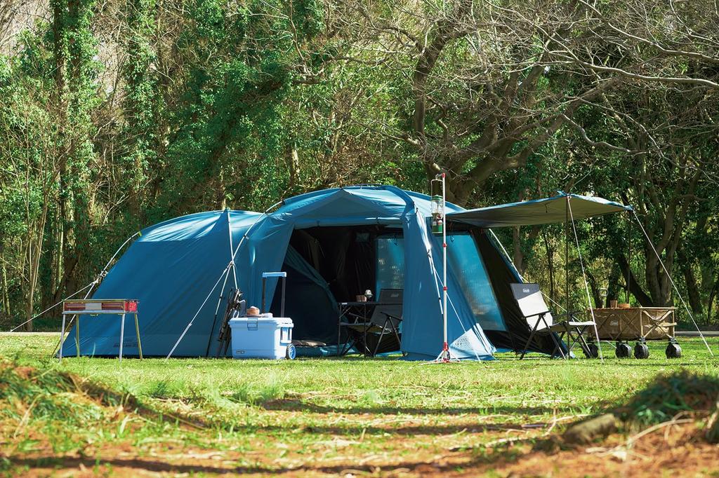 Coleman RainCalm Tent 3025 Camping tent for easy quiet rain heat and Two-Room / DR 4-5 people, setup, operation, protection, darkroom, protection,
