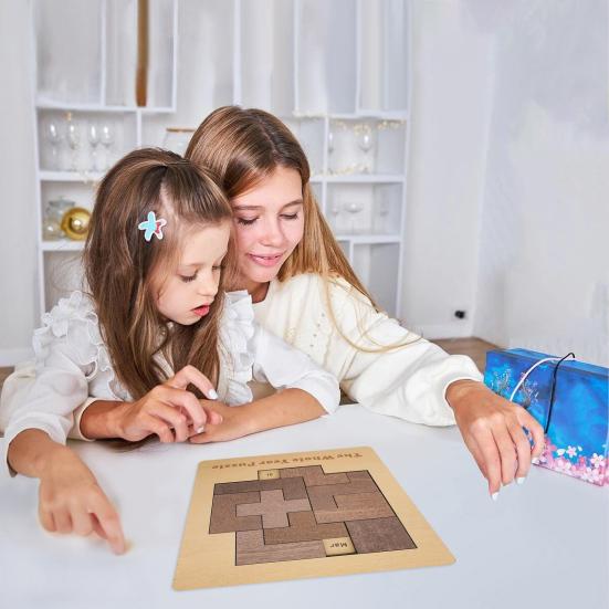 Ежедневный календарь-пазл Деревянная игрушка-пазл 365 дат Ежедневный пазл-вызов