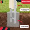 KOTARBAU® H-Column Base for Wall-In Installation Bracket Galvanized Steel Anchor 70 MM Set of 4