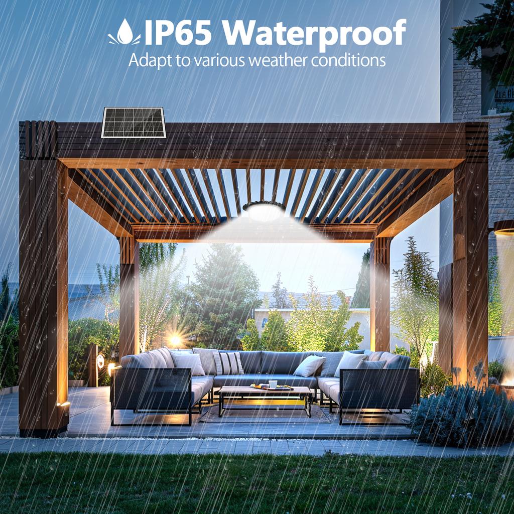 Upgrade Solar Outdoor Pendant Light 252 LED Motion Sensor Waterproof Solar Shed Light for Patio Barn Garden Pathway Yard Lawn Ba