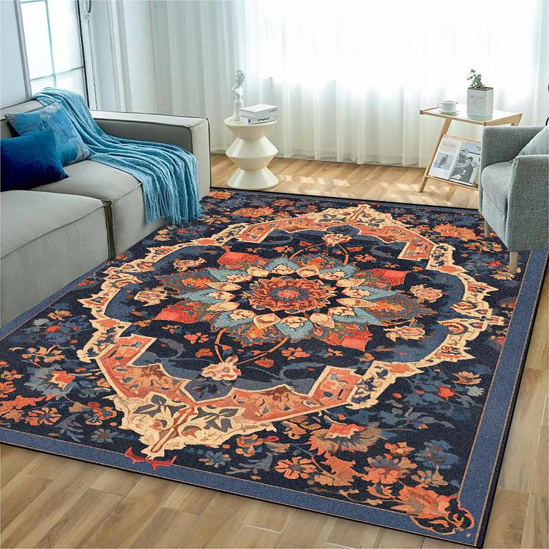 Vintage Persian Carpet for Living Room Decoration Luxury Rug Large Area Bedroom Lounge Rugs Non-slip Washable Kitchen Mat