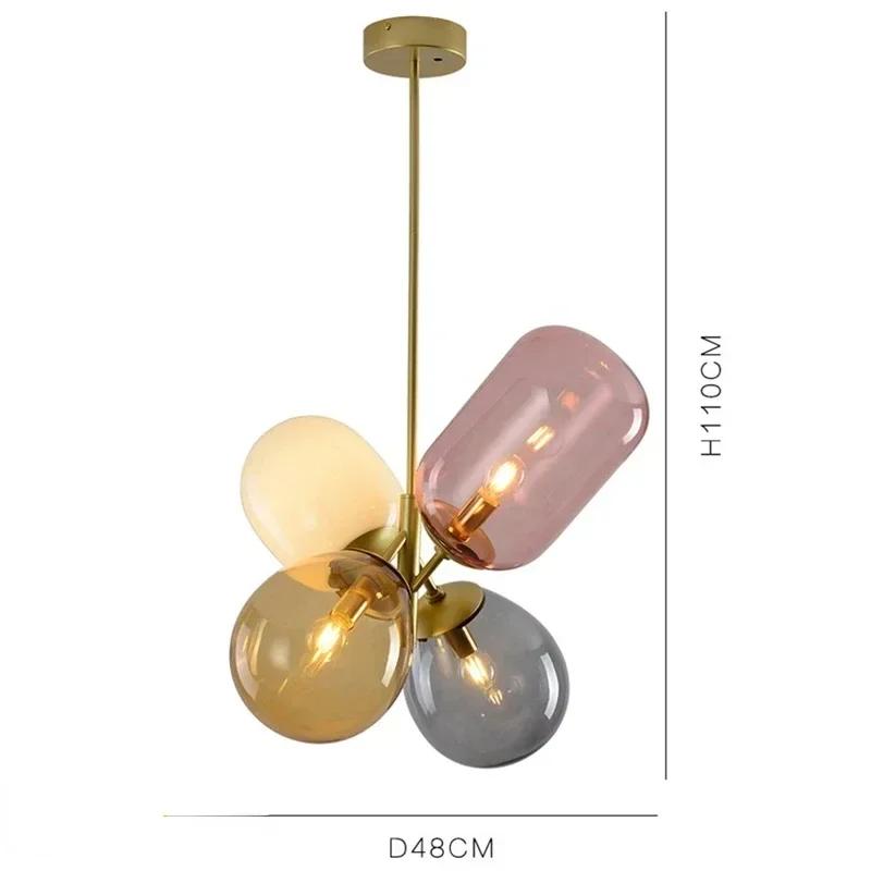 Современная веточка витражная люстра подвесное освещение гостиная спальня теплая детская комната художественное украшение подвесные светильники