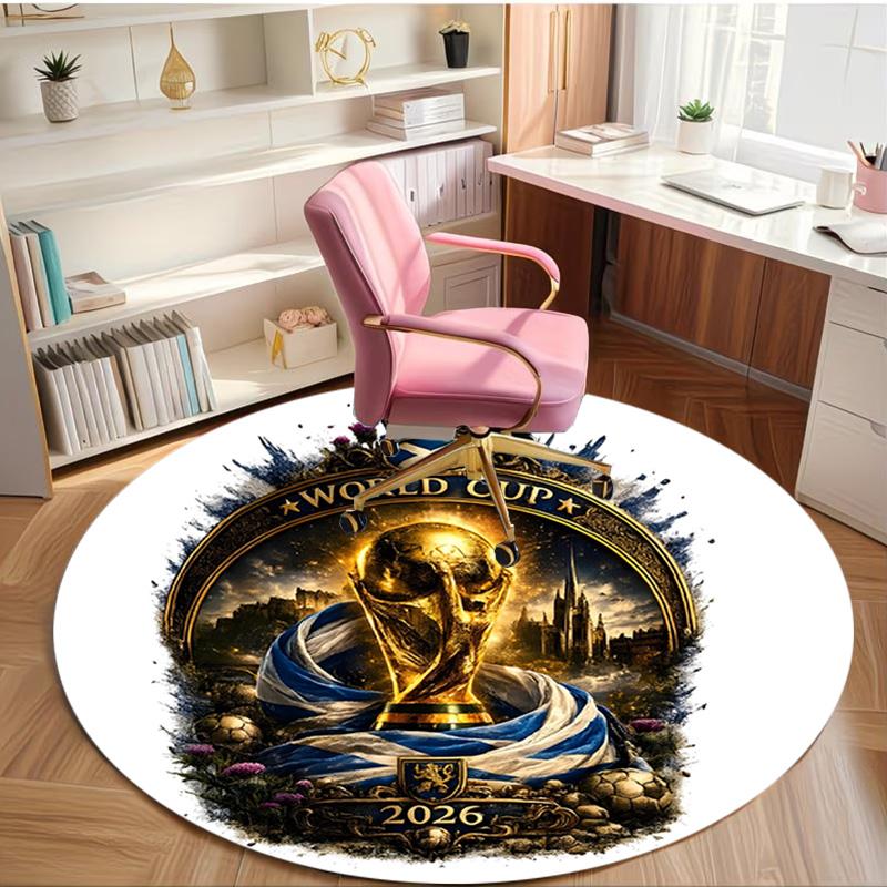 Футбольный клуб. Круглый ковер C Print, Моющийся напольный ковер, Для прихожей, общежития, прачечной, офиса, кабинета, Декор для дома, Подарок на день рождения, Рождество
