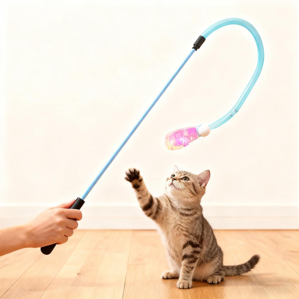 Interactive Toys, Wand Toy Silicone Tail Teaser Wand, Hunting Exercise Stress Relief String Wands Toy S Accessories For Indoor Kittens A