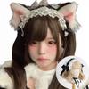 Головной убор Лигвон Кошачьи ушки Повязка на голову Кошачьи ушки Лолита Лента Аксессуар для волос Украшение для волос Бантик Кружево Кошачьи ушки Готическая Лолита Горничная Мори Девушка Голова