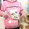 Толстовка Cat Lovers Hoodie Kengaroo Dog Pet Paw Pullovers Cuddle Pouch Sweatshirt Pocket Animal Ear Hooded Pullover