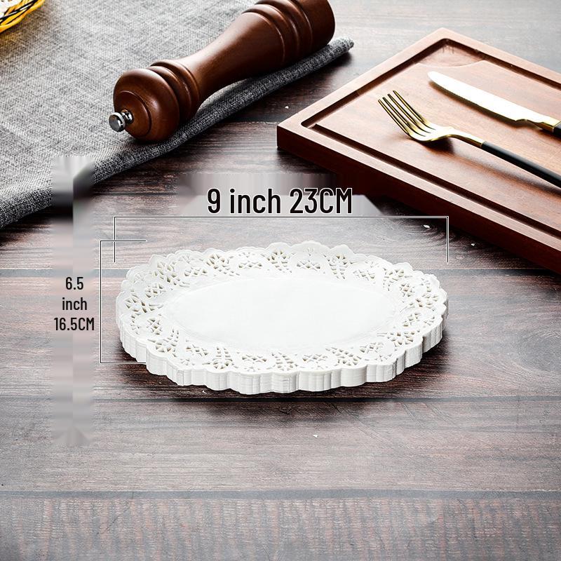 Lace Paper Doilies: Oil-Absorbing Baking Paper for Fried Foods, Cakes, and Bread - Round & Oval Floral Designs