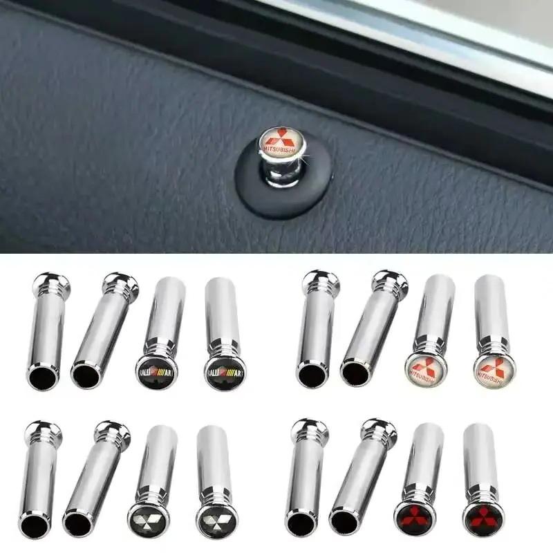 4PCS Car Door Pin Lock Knob Pull Pins Cover For Mitsubishi Ralliart ASX Galant Mirage L200 EVO Xpander Pajero HZ8