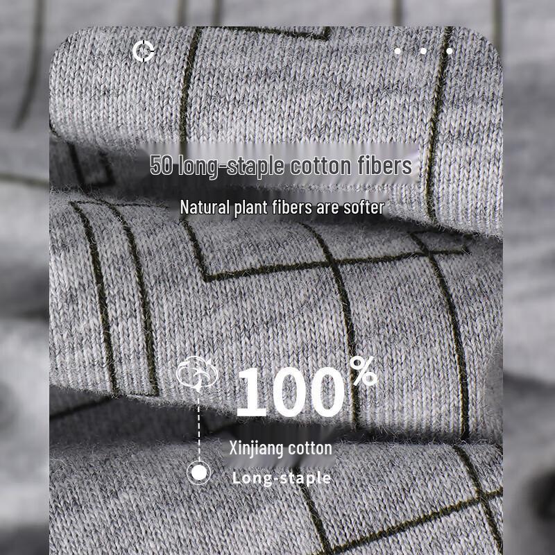 Qipilang Мужские 100% Хлопковые Антибактериальные Боксеры-Брифы Мультиупаковка