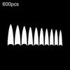 600Pcs Pointed Long Full Cover Fake Nail Tip False Artificial Fingernail Manicure