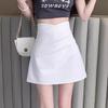 Женская юбка А-силуэта с завышенной талией и складками, весна-лето 2024 г. — облегающий крой, корейский стиль