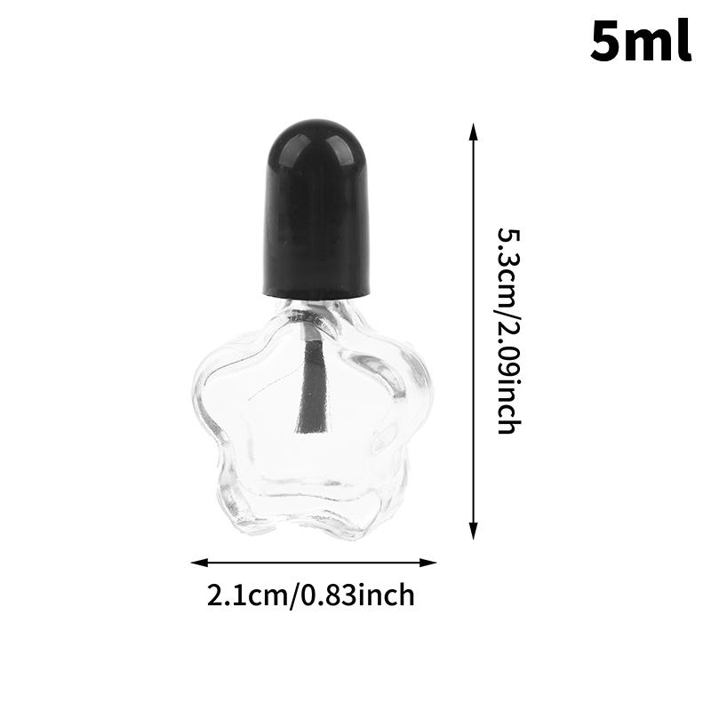 Пустая прозрачная стеклянная бутылка для ногтей с гель-лаком для жидкого искусства, многоразовый контейнер