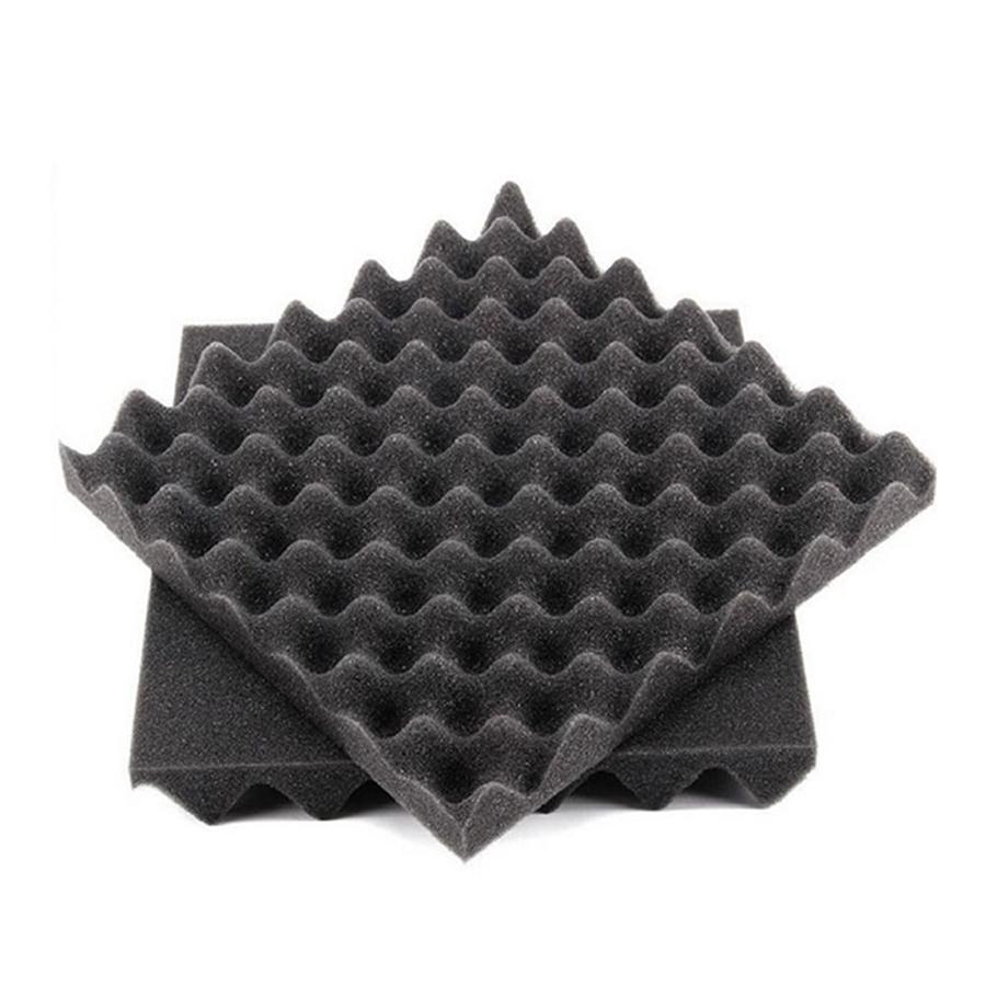 10Pcs 2cm*50cm*50cm Car KTV Soundproofing Sound Absorption Acoustic Foam Egg Crate Studio Deadening Insulation