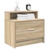 VidaXL Bedside Tables with Drawer 2 Pcs Sonoma Oak 51x31x47 Cm, Side Table, Bedside Cabinet, Side Table for the 858673