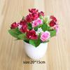 Flower Arrangement Faux Rose Flowers Plastic Garden  Artificial Plant  Home Indoor Decor