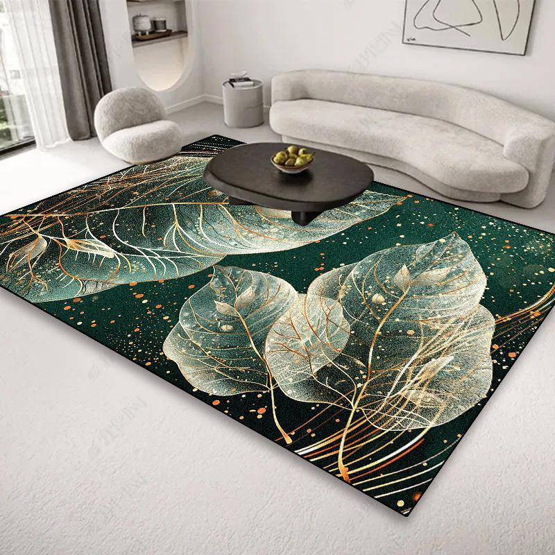 Современный 3D Ковер с Цветами для Гостиной, Домашнее Украшение, Ковры для Спальни, Роскошный Ковер для Гостиной, Нескользящий, Моющийся, Коврик для Кофейных Столиков