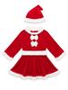 Детский костюм Санты для девочек, рождественское платье, рождественская вечеринка, бархатное платье Санта-Клауса для косплея