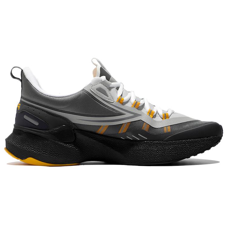 FILA Neuron 5 Textile, Synthetic Leather Low top Running Shoes Unisex Gray Black 1RM01672D_006